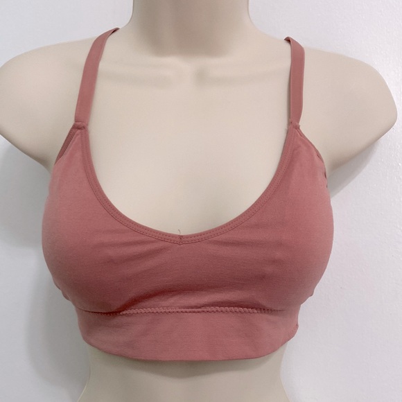 DANSKIN Cami Sport Exercise Workout Dance Bra Dusty Rose Pink Womens XL - Picture 2 of 12